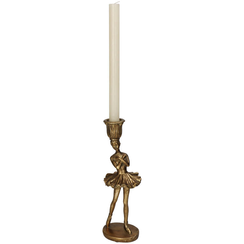 Candle Stick Ballerina Gold