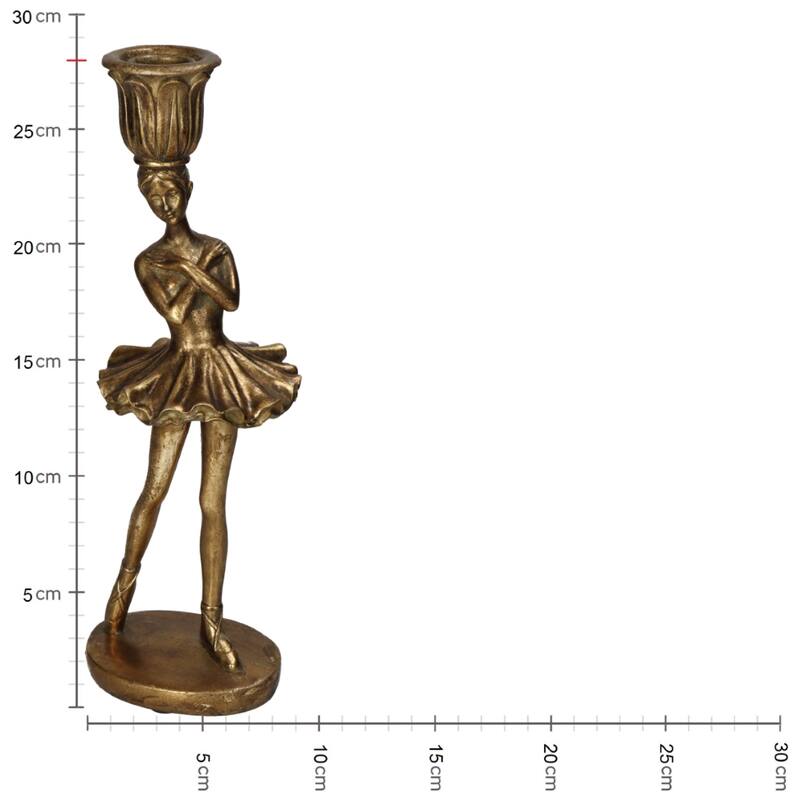 Candle Stick Ballerina Gold