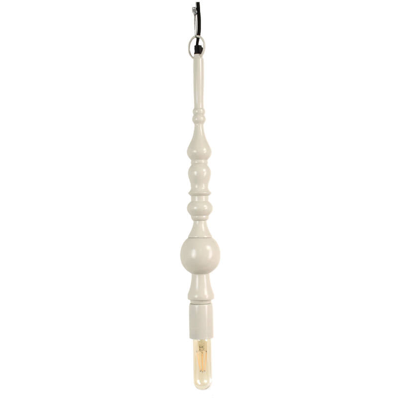 Pendant Light Aluminium Ivory 7.5x7.5x51cm