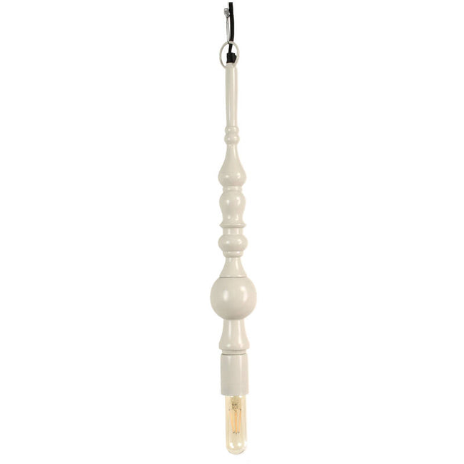 Pendant Light Aluminium Ivory 7.5x7.5x51cm