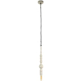 Pendant Light Aluminium Ivory 7.5x7.5x51cm