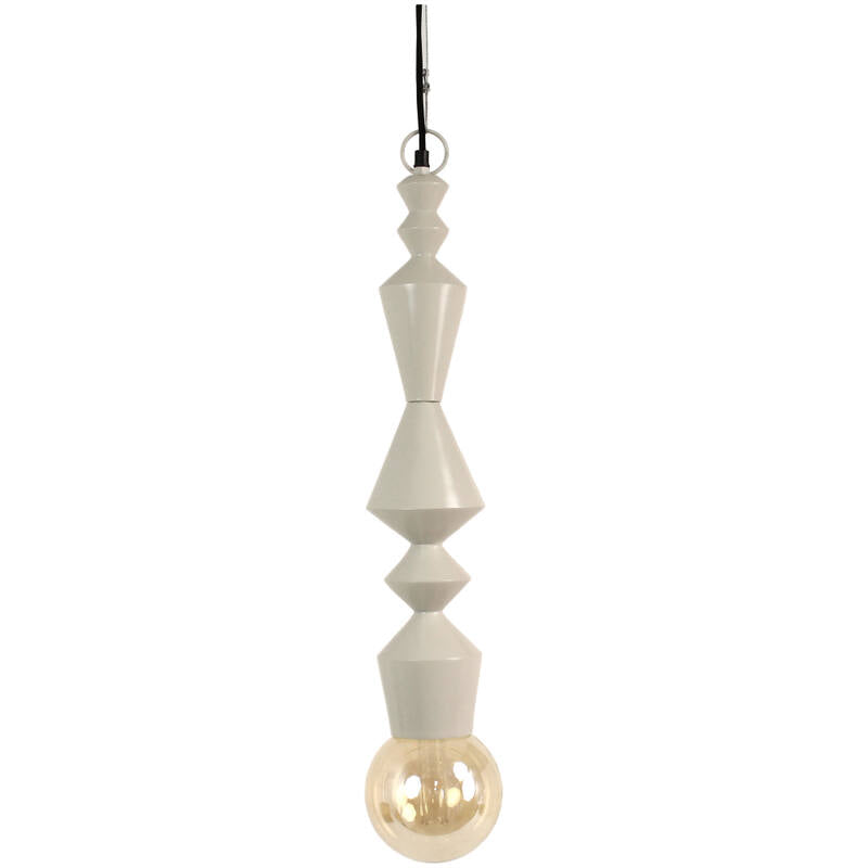 Pendant Light Aluminium Ivory 11.5x11.5x54.5cm