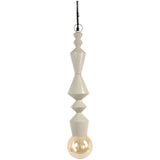 Pendant Light Aluminium Ivory 11.5x11.5x54.5cm