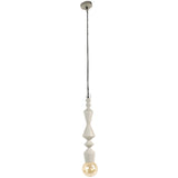 Pendant Light Aluminium Ivory 11.5x11.5x54.5cm