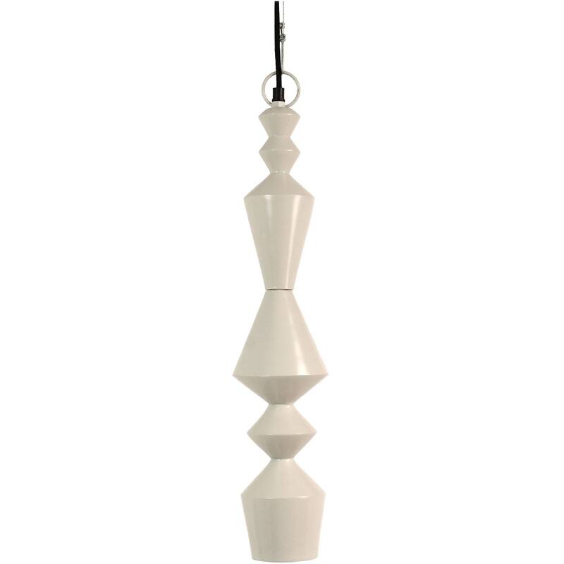 Pendant Light Aluminium Ivory 11.5x11.5x54.5cm