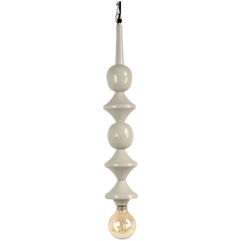 Pendant Light Aluminium Ivory 12x12x65cm