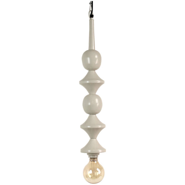 Pendant Light Aluminium Ivory 12x12x65cm