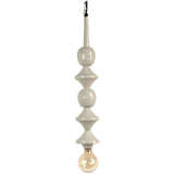 Pendant Light Aluminium Ivory 12x12x65cm