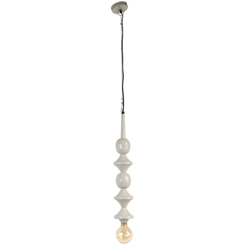 Pendant Light Aluminium Ivory 12x12x65cm
