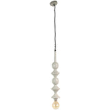 Pendant Light Aluminium Ivory 12x12x65cm