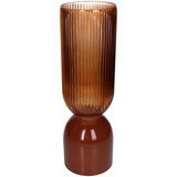 Vase Glass Orange 12x12x36.5cm