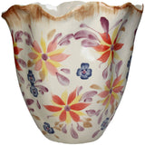 Vase Flowers Fine Earthenware Multi
