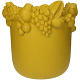 Planter Fruits Concrete Yellow 25x25x25cm