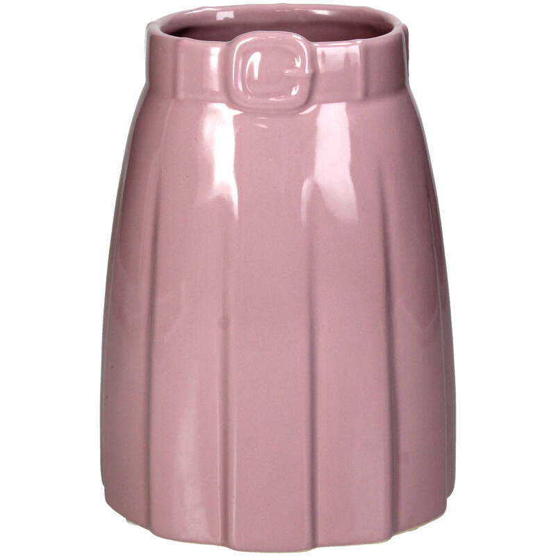 Vase Skirt Fine Earthenware Pink 16.5x13x22cm