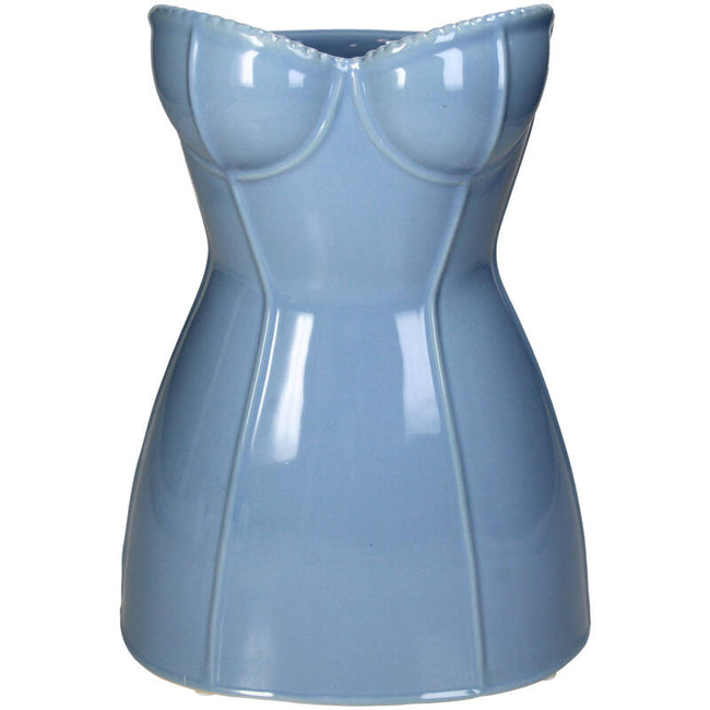 Vase Buste Fine Earthenware Blue 19x14x25.5cm