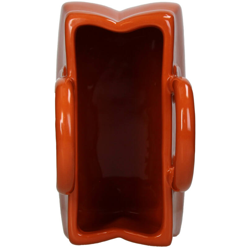 Vase Shopping Bag Fine Earthenware Orange