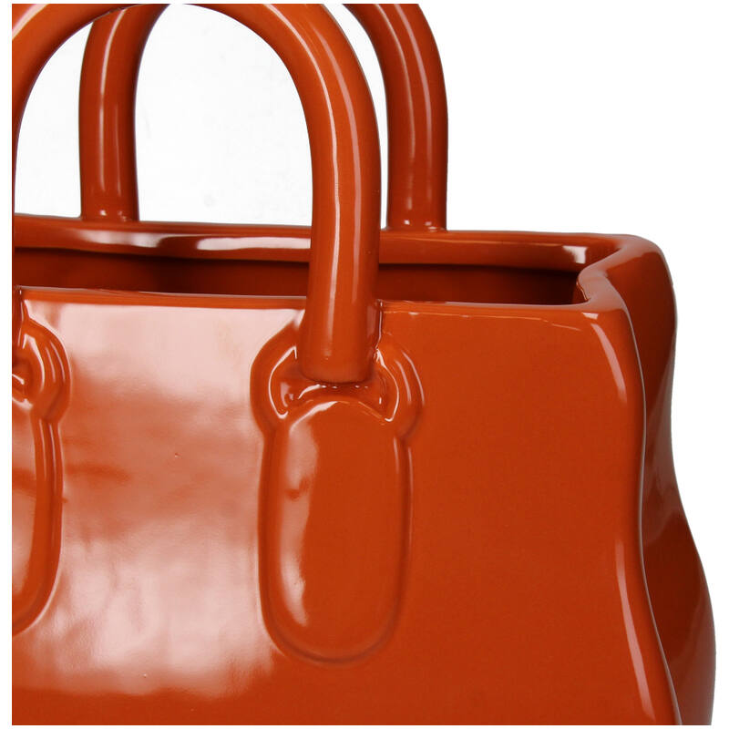 Vase Shopping Bag Fine Earthenware Orange