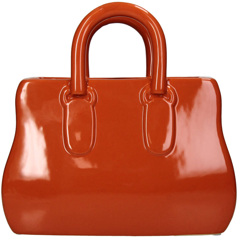 Vase Shopping Bag Fine Earthenware Orange