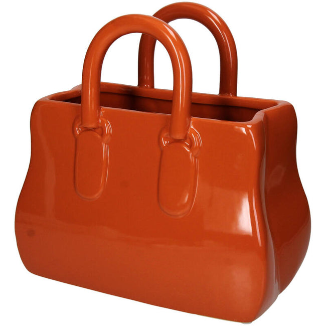 Vase Shopping Bag Fine Earthenware Orange