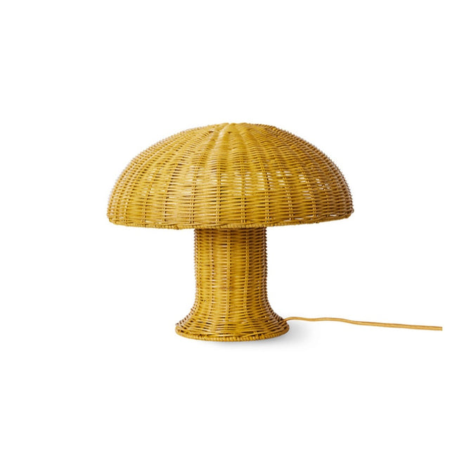 HKliving Rattan Table Lamp Mustard