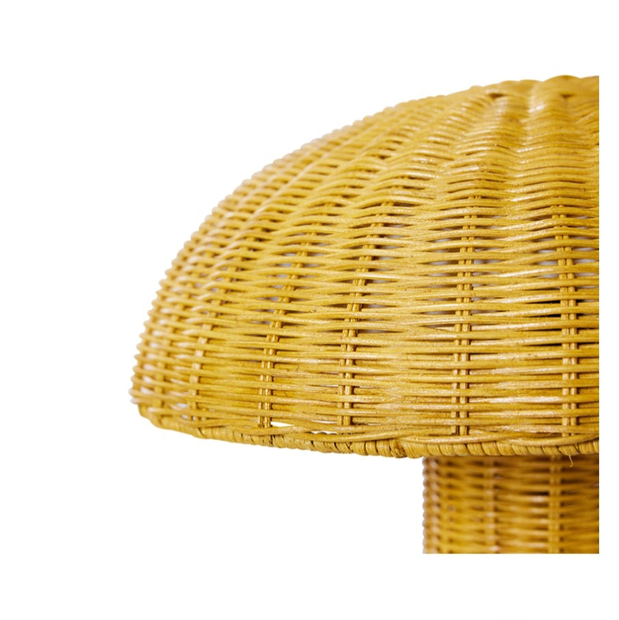 HKliving Rattan Table Lamp Mustard