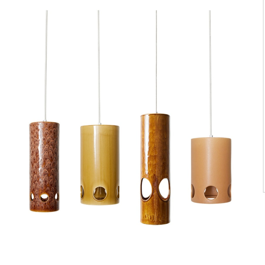 HKliving Ceramic Pendant Lamp Mustard