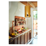 HKliving Ceramic Pendant Lamp Mustard