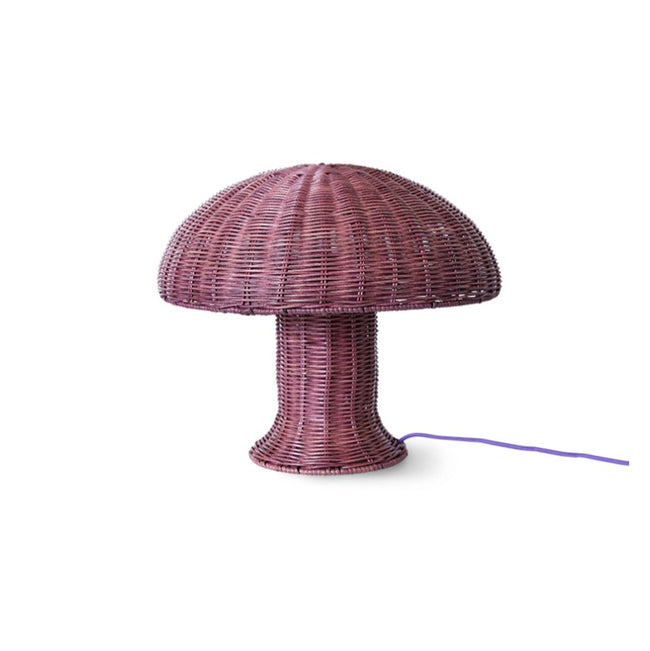 HKliving Rattan Table Lamp Burgundy