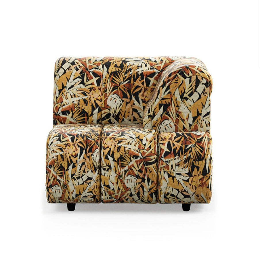 HKliving Wave Couch / Element Right High Arm / Printed Hoollywood
