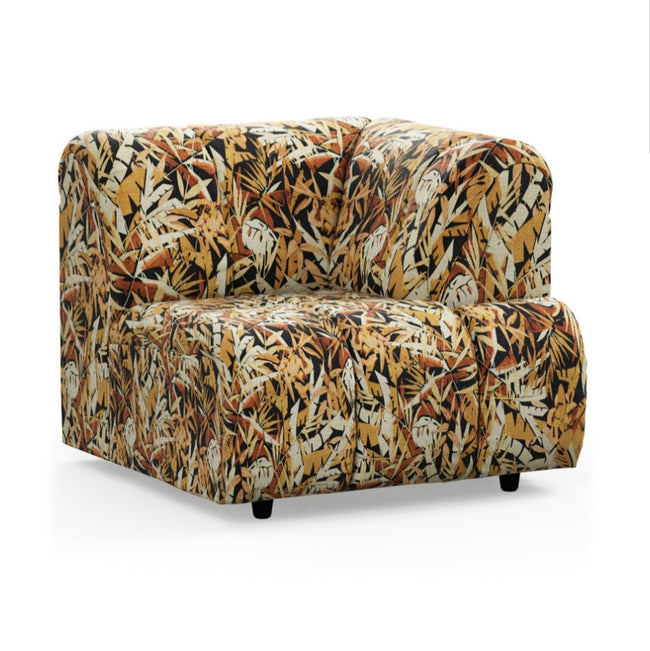 HKliving Wave Couch / Element Right High Arm / Printed Hoollywood