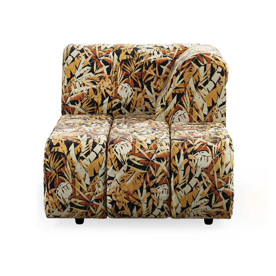 HKliving Wave Couch / Element Right Divan / Printed Hoollywood