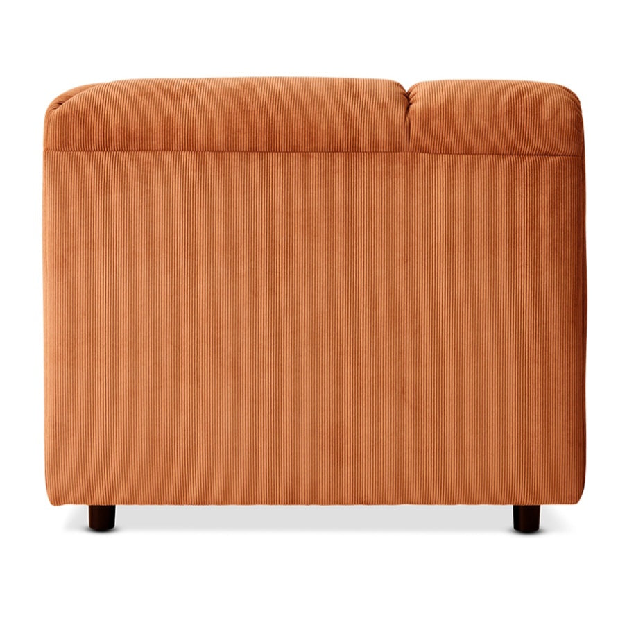 HKliving Wave Couch / Element Corner / Corduroy Rib / Dusty Orange