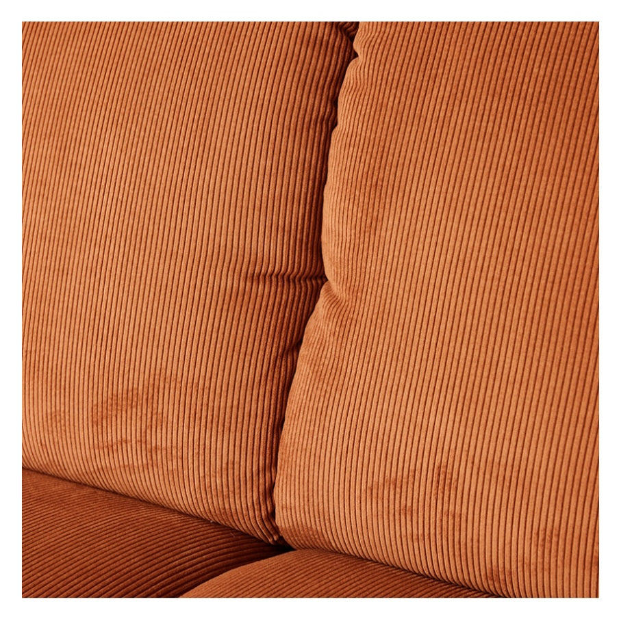 HKliving Wave Couch / Element Left High Arm / Corduroy Rib / Dusty Orange