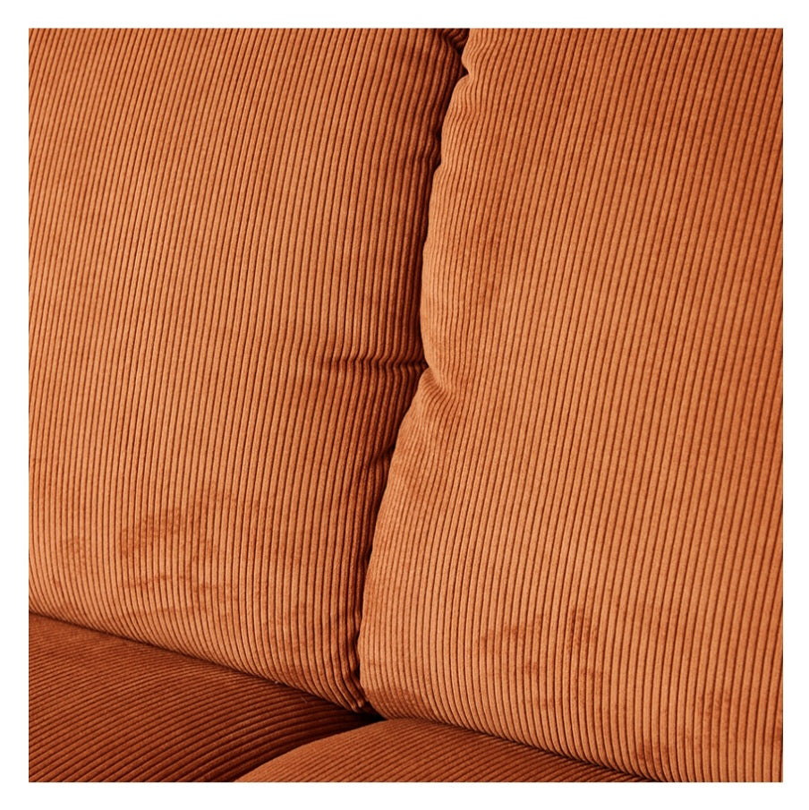 HKliving Wave Couch / Element Right Low Arm / Corduroy Rib / Dusty Orange