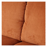 HKliving Wave Couch / Element Right Divan / Corduroy Rib / Dusty Orange
