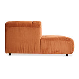 HKliving Wave Couch / Element Left Divan / Corduroy Rib / Dusty Orange