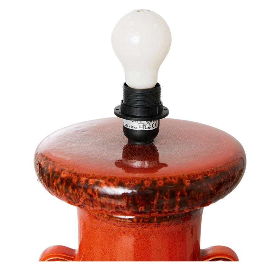 HKliving Grand Table Lamp Base Glazed Orange