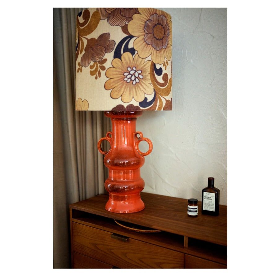HKliving Grand Table Lamp Base Glazed Orange
