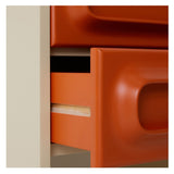 HKliving Space Nightstand Orange / Cream