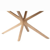 Solid Oak Dining Table Tapered Edges / Star Slimline Frame