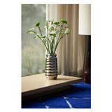 HKLIVING  Ceramic Ribble Vase Chrome