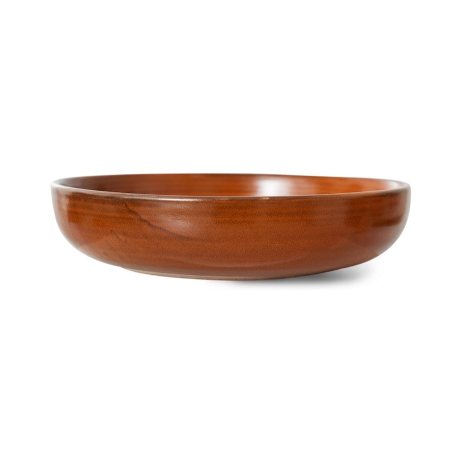 HKliving Chef Ceramics: Deep Plate L, Burned Orange