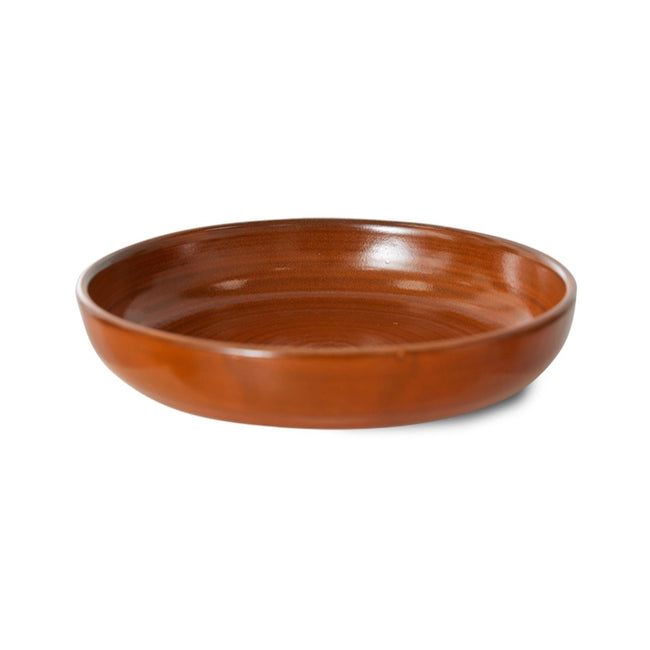 HKliving Chef Ceramics: Deep Plate L, Burned Orange