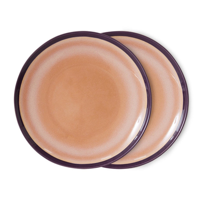 HKliving 70s Ceramics: Dinner Plates, Bedrock (set of 2)