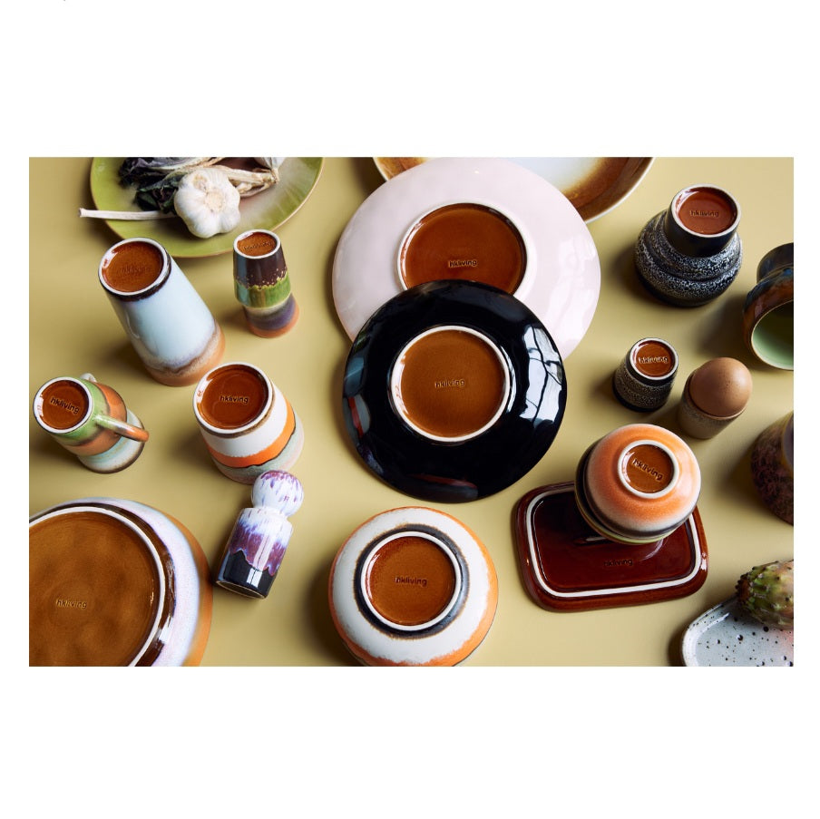 HKliving 70s Ceramics: Dinner Plates, Bedrock (set of 2)