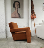 Utrecht Style Armchair Burnt Orange Velvet