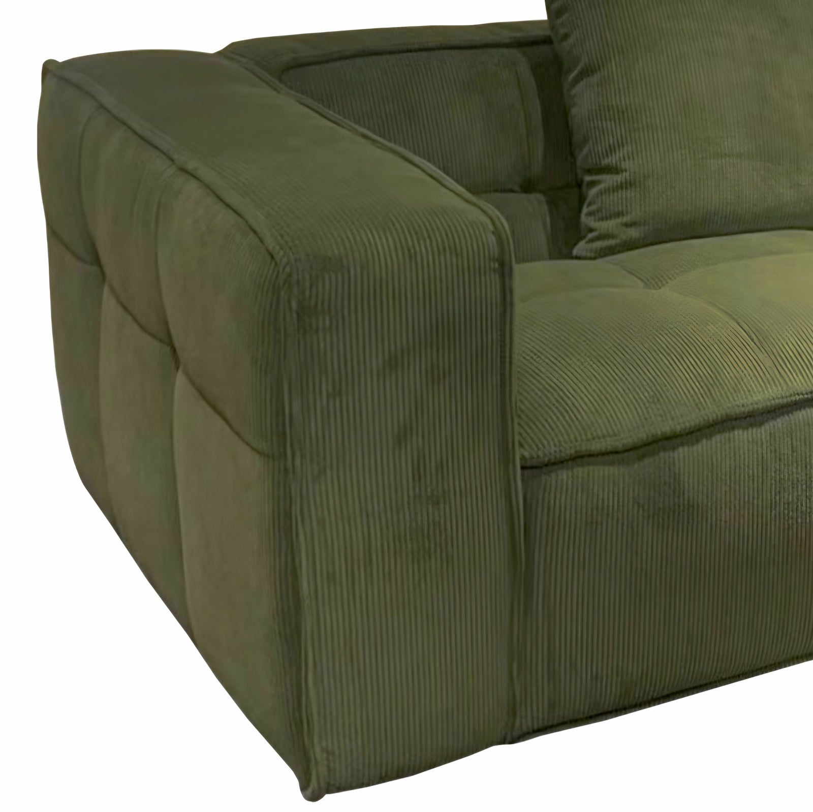 Cubic Studio Sofa Army Green Corduroy 3 Seater