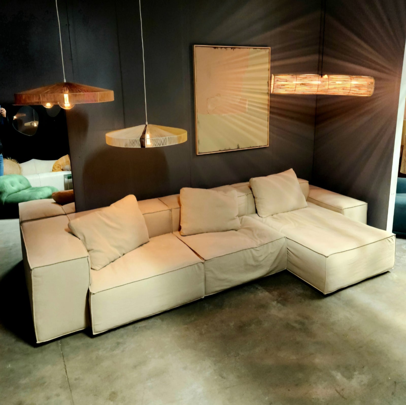 Cloud Left Corner Sofa Beige Linen