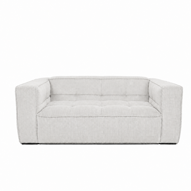 Cubic Studio Sofa Stone White Corduroy 2 Seater