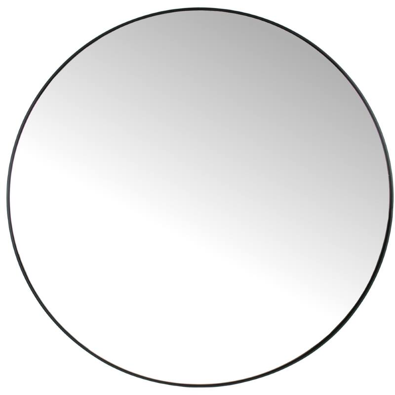Round Mirror Black 96cm